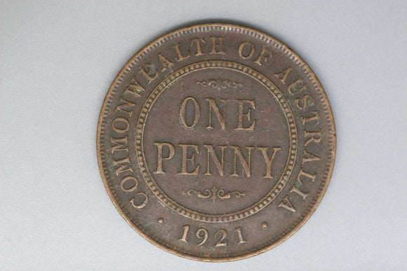 1921 - I - Australian Penny - VF / Problem Coin