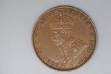 1936 - Australian Penny - Diecrack 'GEORGIVS D. G.' (R5) - EF / Verdigris