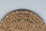 1924 - L - Australian Penny - Multiple Diecracks - VF