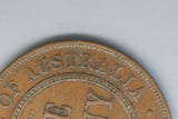 1926 - Australian Penny - Diecrack 'STR' to Rim - VF / Grotty / Scratched