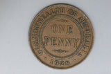 1928 - Australian Penny - Open '2' & '8' - VF / Grotty