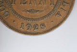 1928 - Australian Penny - Open '2' & '8' - VF / Grotty