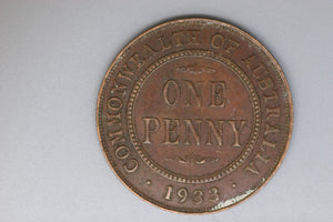 1933 - Australian Penny - aEF / Problem Coin