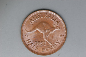 1951 - Y. - Australian Half Penny - aUNC