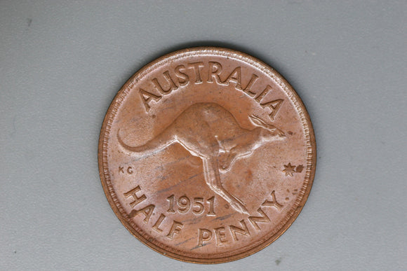 1951 - Y. - Australian Half Penny - aUNC