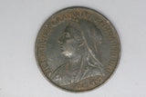 1898 - British UK Penny - EF / Corrosion