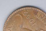 1952 - A. - Australian Penny - (B63A) Wedge Serif - Pealing - VF / Verdigris