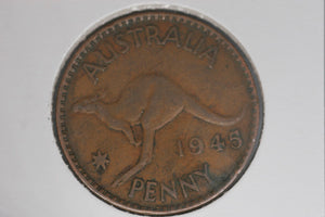 1945 - KG. - Australia Penny - Large Dot after KG - B50A (R6) - F