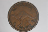 1945 - KG. - Australia Penny - Large Dot after KG - B50A (R6) - F