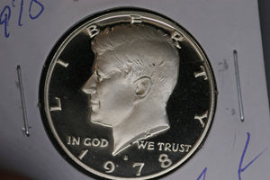 1978 - S - Half Dollar Coin - USA - Kennedy - Proof