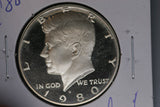 1980 - S - Half Dollar Coin - USA - Kennedy - Proof