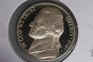 1981 - S  - USA 5 Cents - Jefferson Nickel - Proof