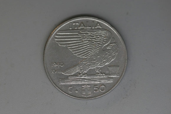 1940 - Italy - 50 Centesimi Coin - VF