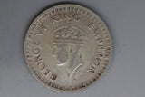 1944 - India - Half Rupee Coin - F