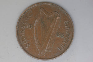 1933 - Ireland 1 Penny Coin - F