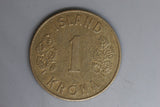 1961 - Iceland - 1 Krona Coin - VF