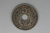 1930 - French Indochina / Vietnam - 5 Cent Coin - gF / Grotty