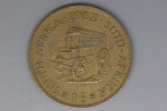 1963 - South Africa - 1 Cent Coin - gF