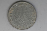 1941 - Germany - 10 Reichspfennig Coin - VG