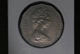 1977 Australian 50 Cent Coin - Silver Jubilee - aUNC