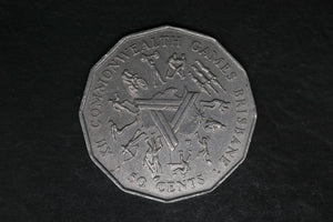 1982 - Australian 50 Cent Coin - Commonwealth Games - gEF