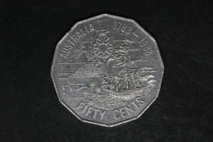 1988 - Australian 50 Cent Coin - Bicentennial - EF