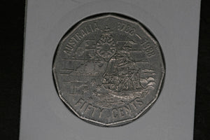 1988 - Australian 50 Cent Coin - Bicentennial - gEF