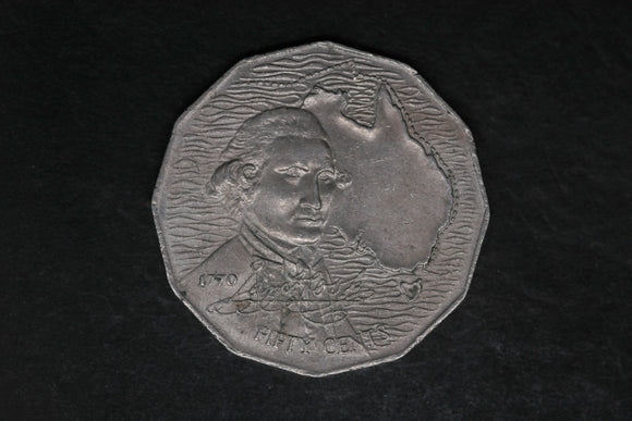 1970 - Australian 50 Cent Coin - Captain Cook - EF