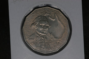 1970 - Australian 50 Cent Coin - Captain Cook - aUNC