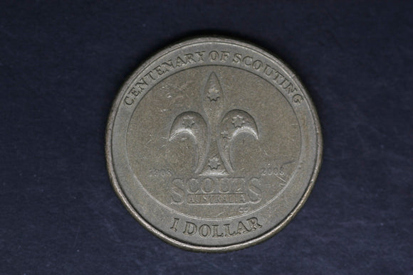 2008 - Australian 1 Dollar Coin - $1 - Scouts Centenary - aUNC