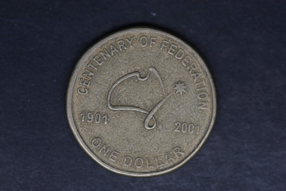 2001 - Australian 1 Dollar Coin - $1 - Centenary of Federation - VF