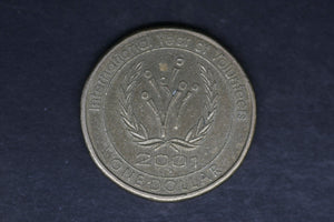 2001 - Australian 1 Dollar Coin - $1 - Year of Volunteers - aUNC