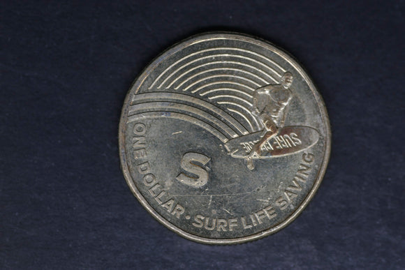 2019 - Australian 1 Dollar Coin - $1 - Coin Hunt A to Z - S for Surf Life - aUNC