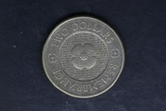 2012 - Australian 2 Dollar Coin - $2 - Remembrance - aUNC