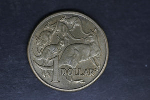 1985 - Australian 1 Dollar Coin - $1 - Mob of Roos - gEF