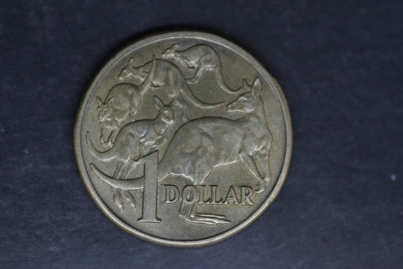 1985 - Australian 1 Dollar Coin - $1 - Mob of Roos - gEF