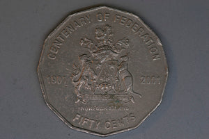 2001 - Australia 50 Cent Coin - Centenary of Federation - Norfolk Island - VF