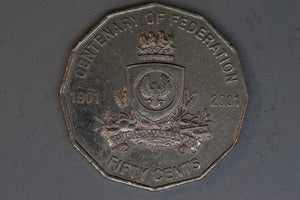 2001 - Australia 50 Cent Coin - Centenary of Federation - South Australia - gEF