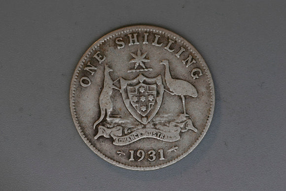 1931 - Australia Shilling - VG - .925 Silver